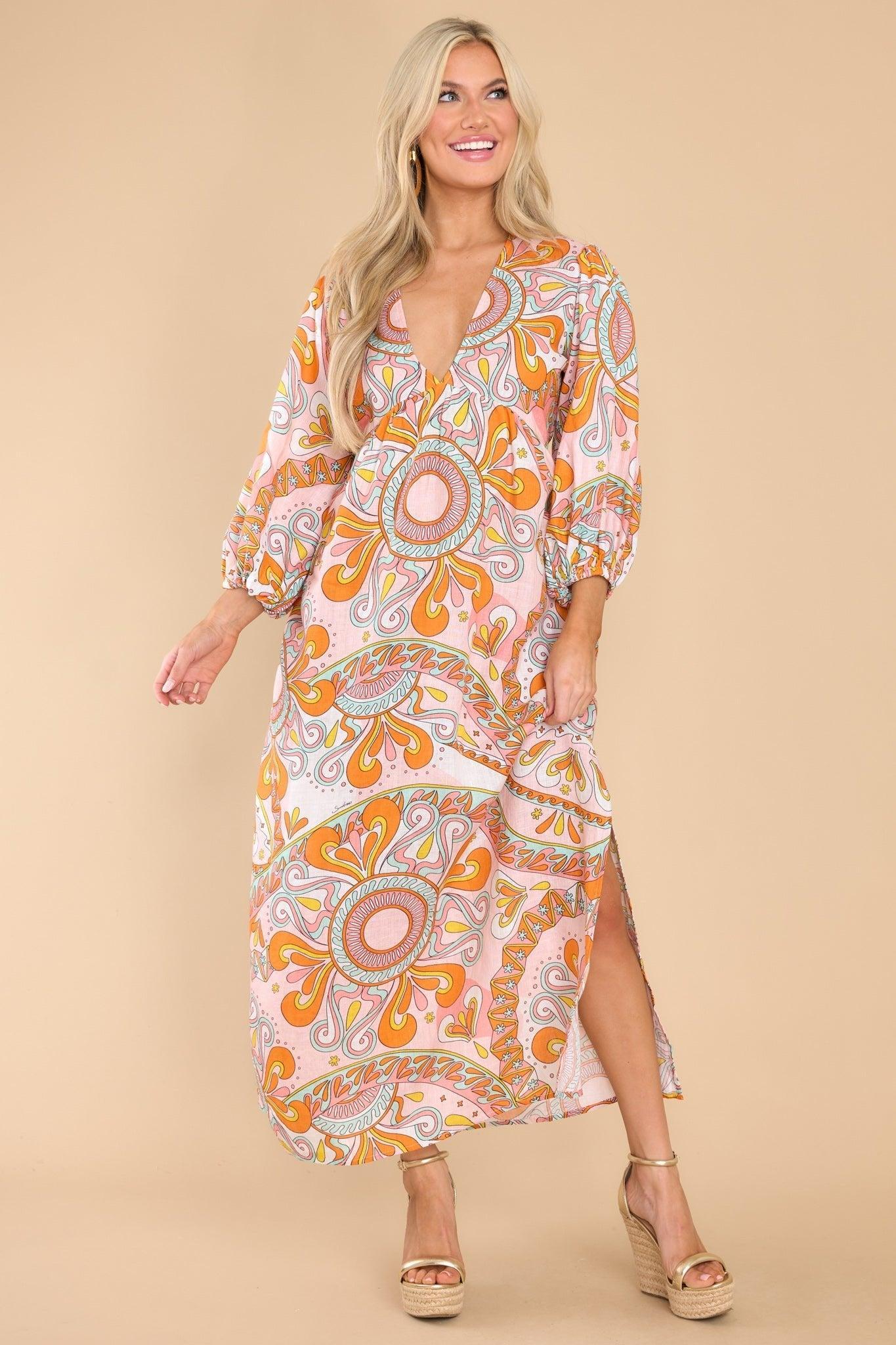 Eva Linen Havana Aquarelle Long Dress Print Product Image