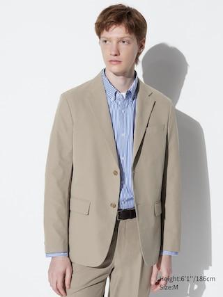 Mens Airsense Blazer (Cotton Like) with Quick-Drying Beige Large UNIQLO US Product Image