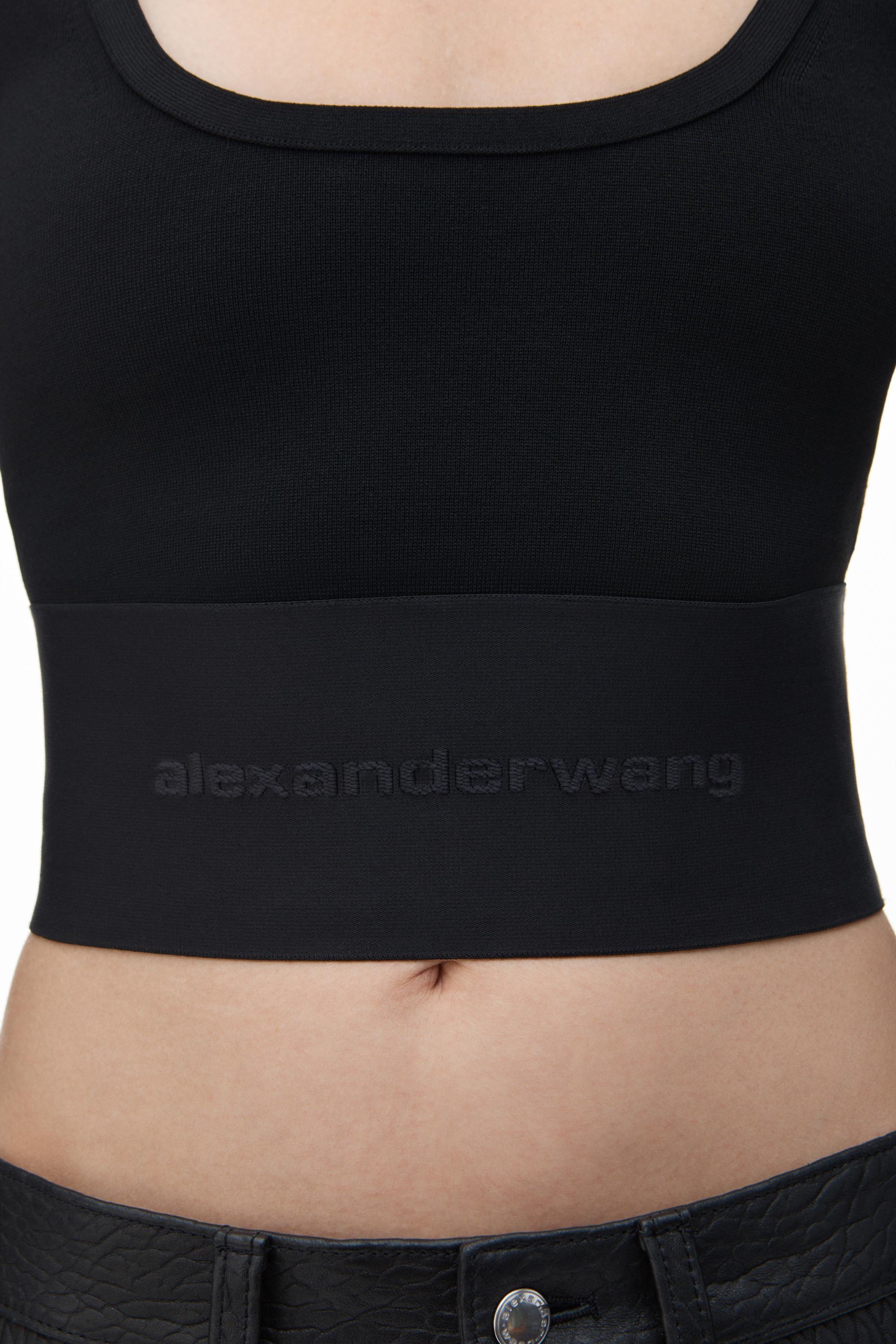 Long-sleeve Cropped Top With Logo Elastic Product Image