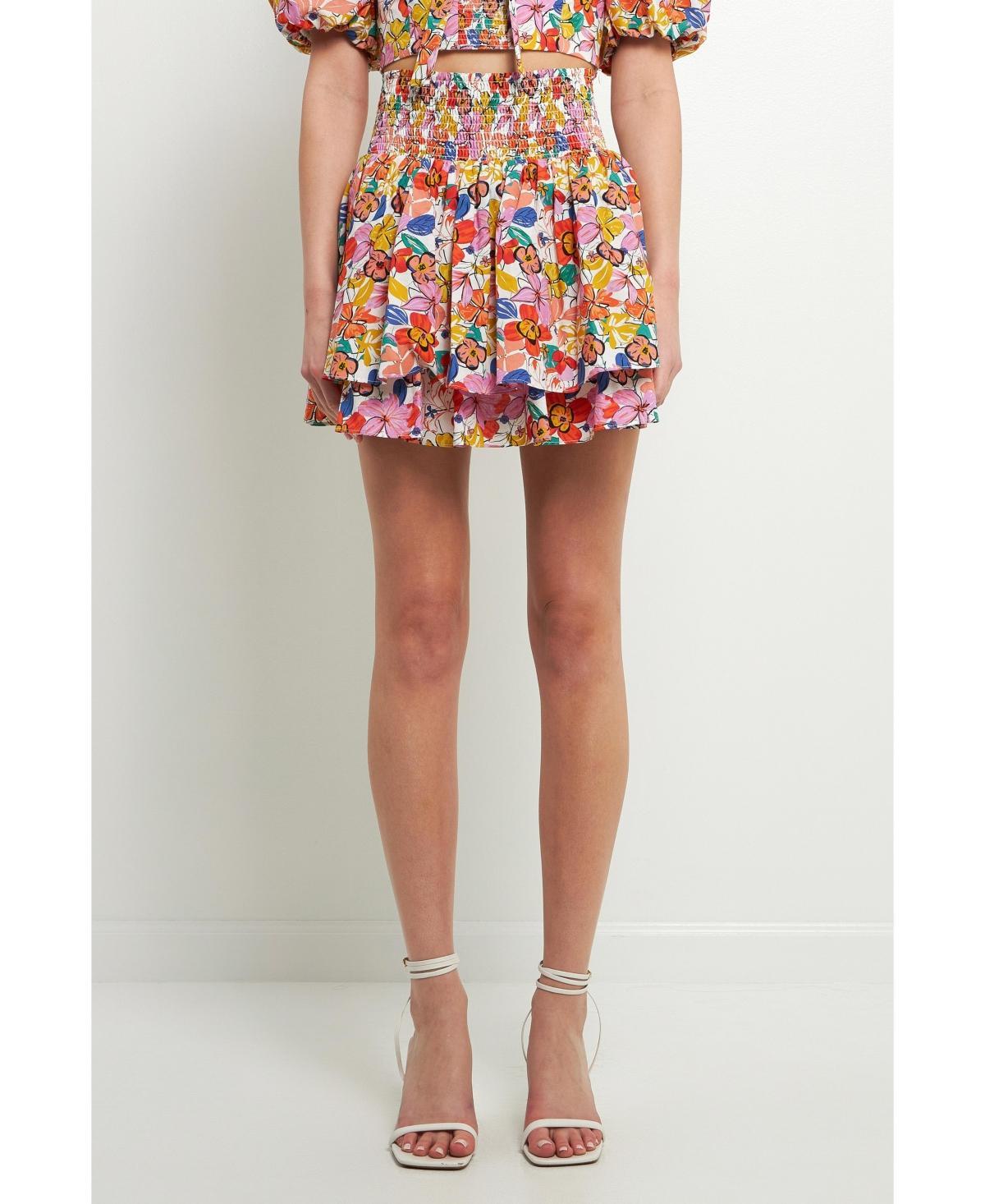 Endless Rose Floral Cotton Mini Skort product image