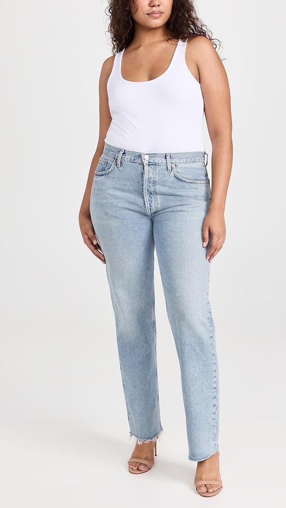 AGOLDE Lana Mid Rise Straight Jeans Sway 24 Product Image