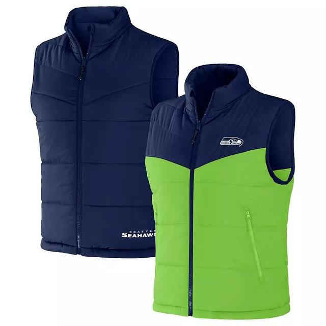 Mens NFL x Darius Rucker Collection by Fanatics Seattle Seahawks Colorblocked Full-Zip Vest Blue Product Image