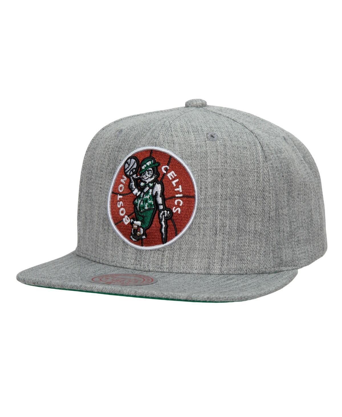 Mens Mitchell & Ness Heather Gray Boston Celtics Hardwood Classics 2.0 Snapback Hat Product Image