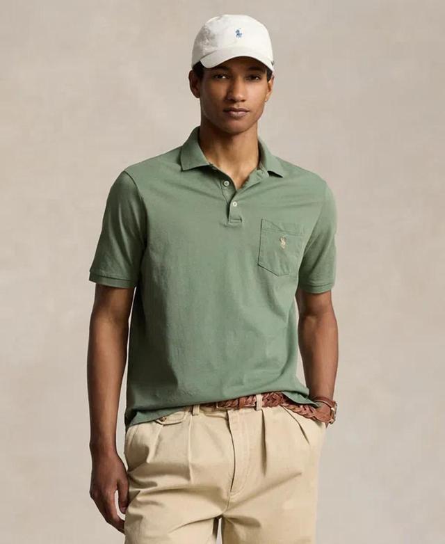 POLO RALPH LAUREN Men's Classic-fit Garment-dyed Polo Shirt In Cargo Green Product Image