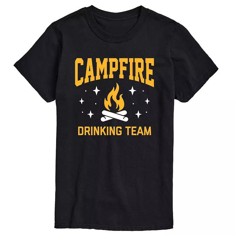 Big & Tall Campfire Drinking Team Graphic Tee, Mens Black Product Image