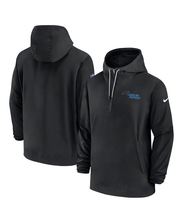 NIKE Men's  Black Las Vegas Raiders Sideline Quarter-zip Hoodie Product Image