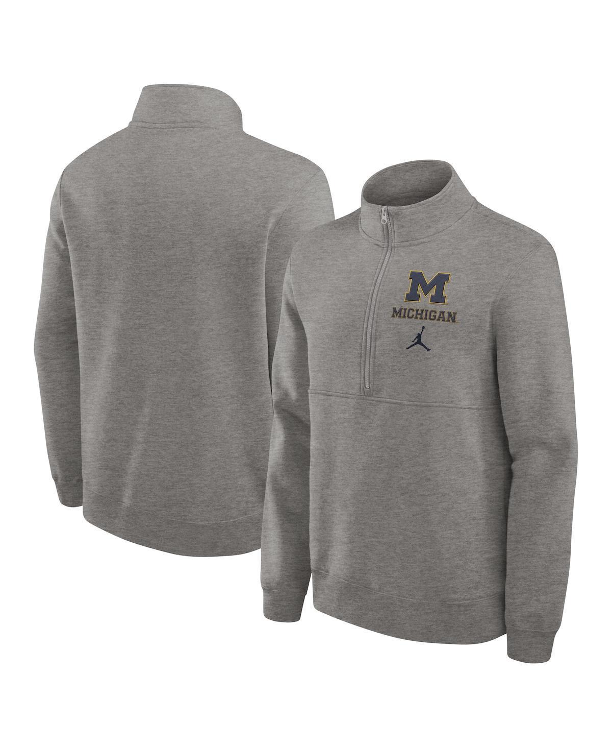 Jordan Mens Michigan Wolverines Primetime Club Half-Zip Sweatshirt Product Image