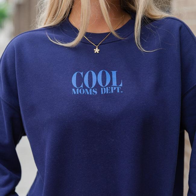 Cool Moms Dept. Navy Oversized Graphic Sweatshirt Product Image