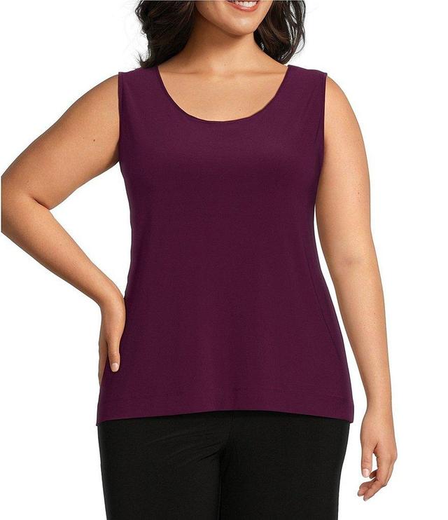 Investments Plus Size Soft Separates Reversible Crew to Scoop Neck Sleeveless Top Product Image