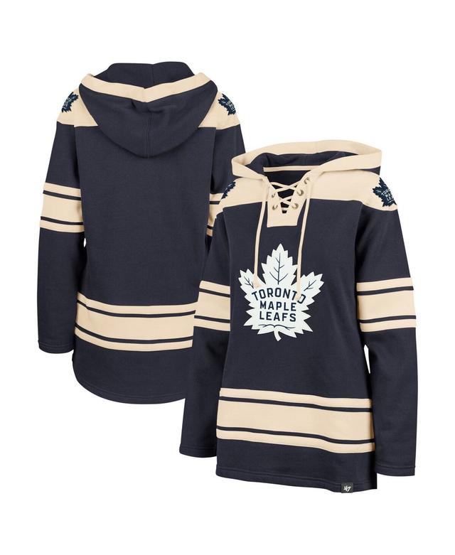 Womens 47 Brand Navy Toronto Maple Leafs Superior Lacer Pullover Hoodie Product Image