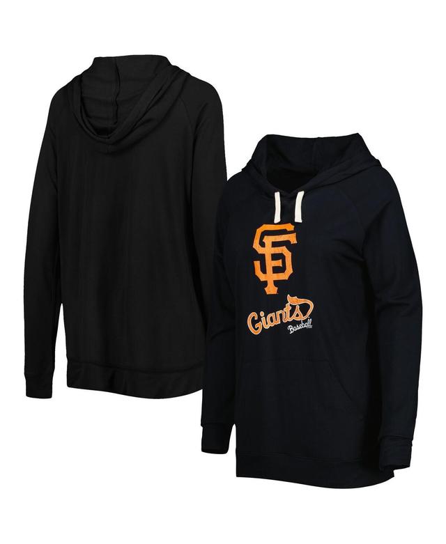 Womens Touch Black San Francisco Giants Pre-Game Raglan Pullover Hoodie Product Image