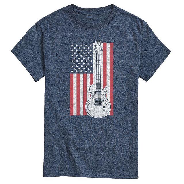 Mens USA Flag Guitar Graphic Tee Product Image