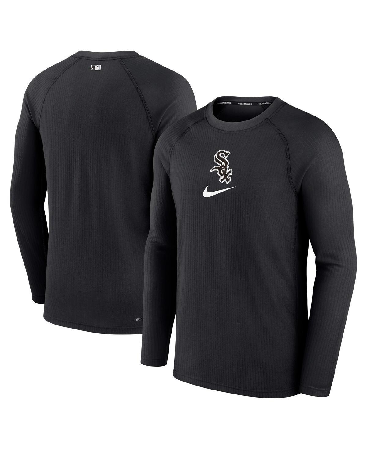 Men's Nike Black Chicago White Sox Authentic Collection Game Raglan Performance Long Sleeve T-Shirt Product Image