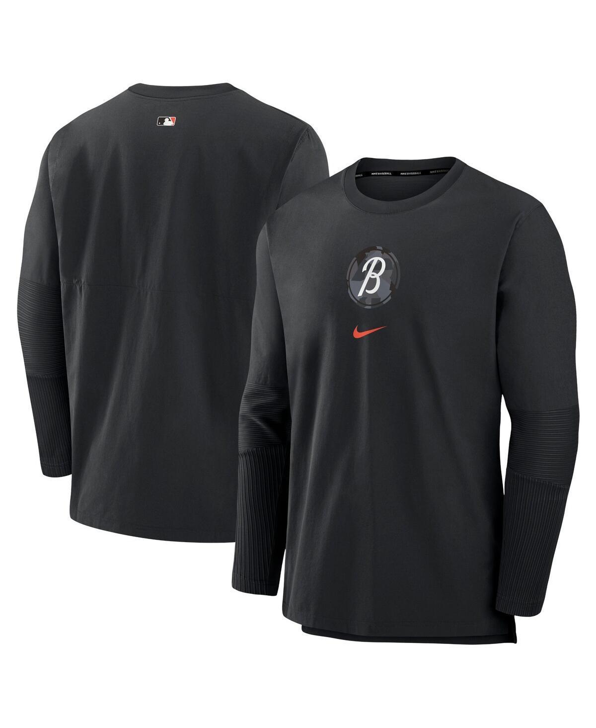 Mens Nike Black Pittsburgh Pirates Authentic Collection City Connect Player Tri-Blend Performance Pullover Jacket Product Image