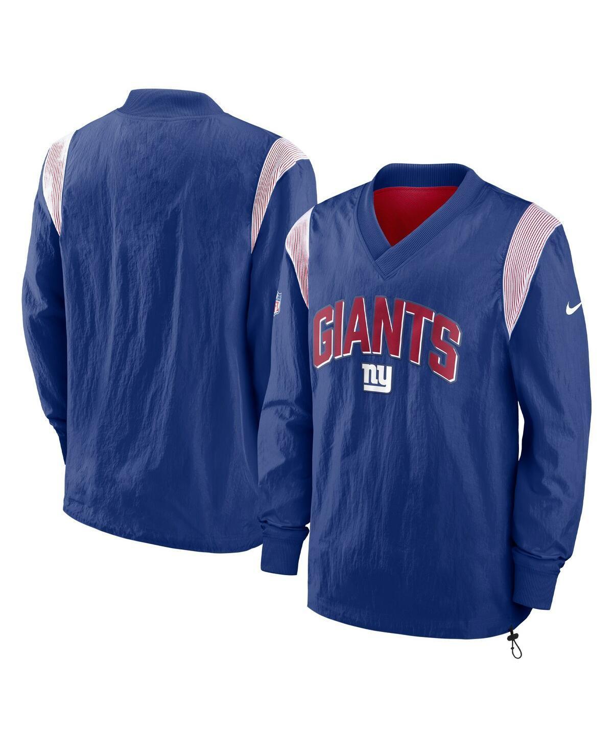 NIKE Men's  Royal Buffalo Bills Sideline Athletic Stack V-neck Pullover Windshirt Jacket Product Image