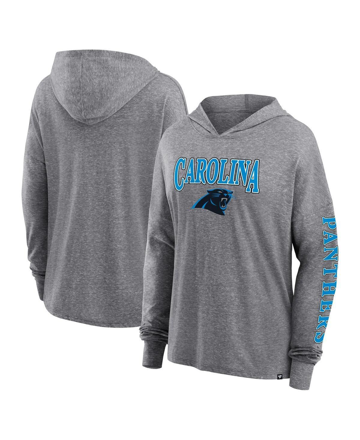 Womens Fanatics Heather Gray Carolina Panthers Classic Outline Pullover Hoodie Product Image