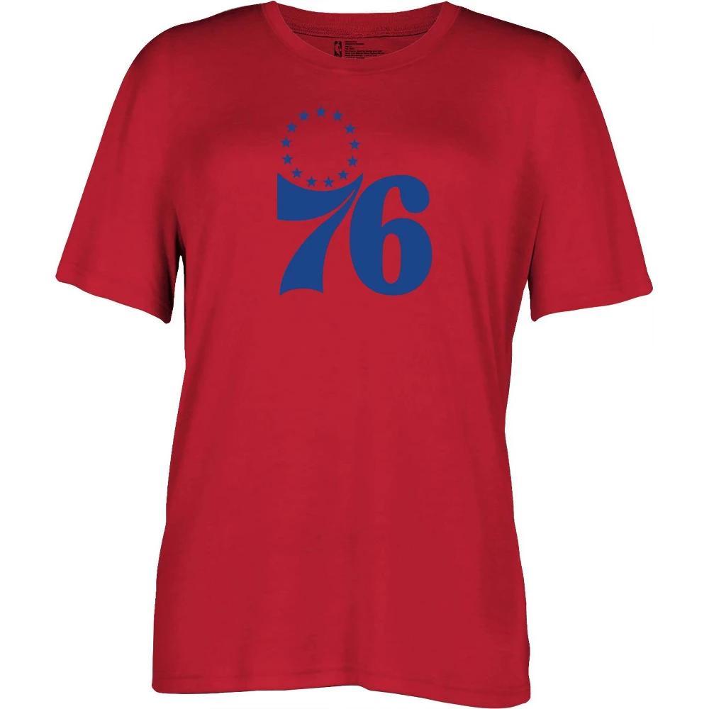 NBA Philadelphia 76ers Womens Short Sleeve Crew Neck T-Shirt Product Image