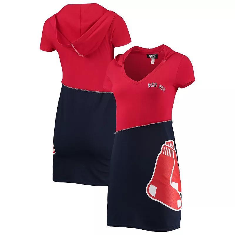 Womens Refried Apparel /Navy Boston Sox Hoodie Dress Product Image