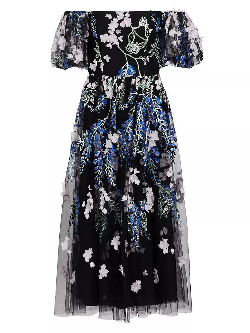 Floral Off-The-Shoulder Midi-Dress Product Image