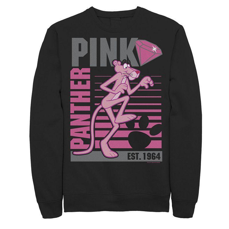 Mens Pink Panther Lined Portrait Sweatshirt Black Product Image