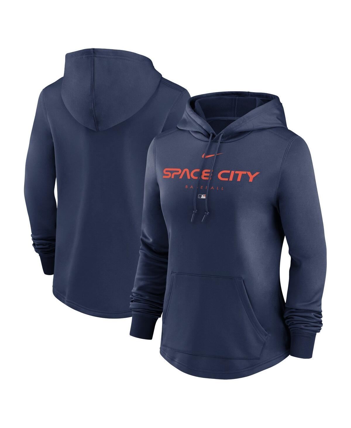 Womens Nike Chicago Cubs City Connect Pregame Performance Pullover Hoodie Blue Product Image