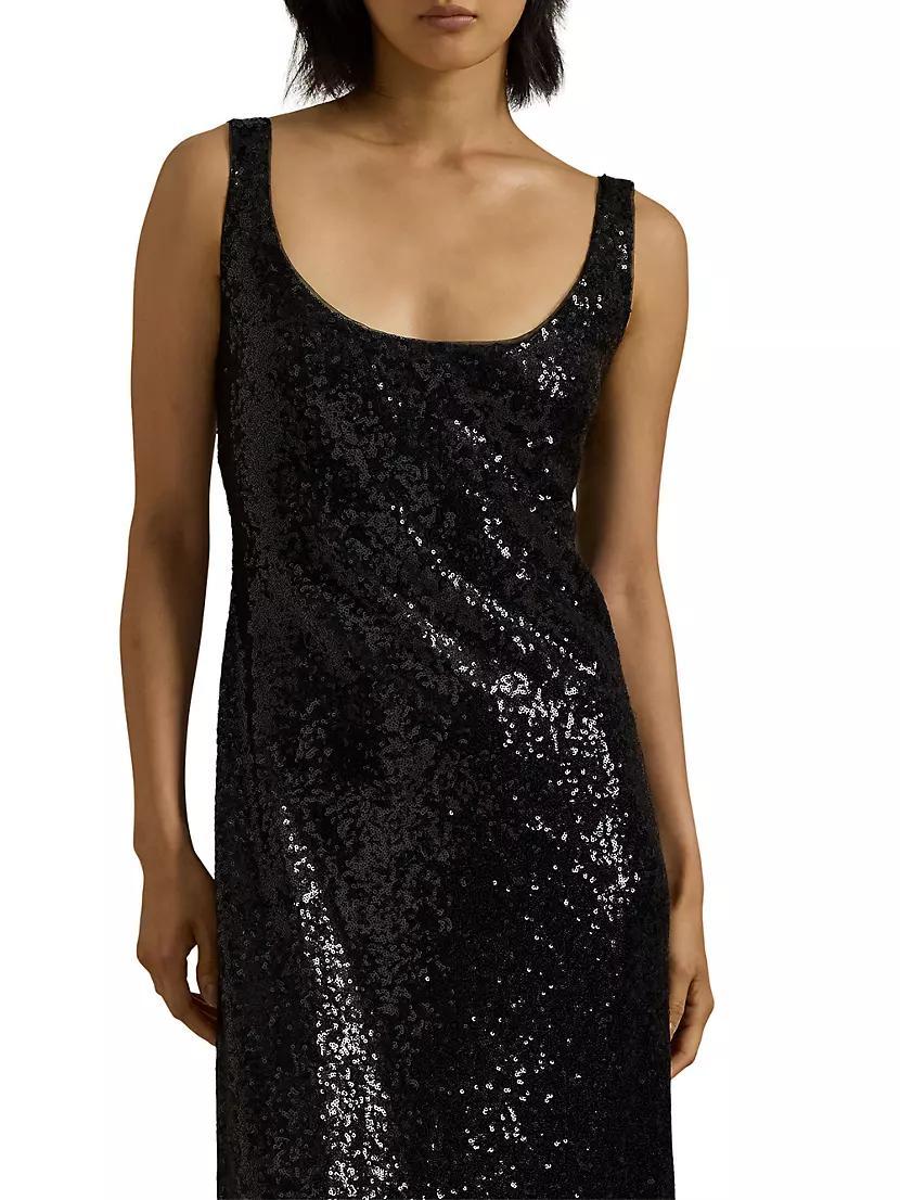 Sequined Scoopneck Maxi-Dress Product Image