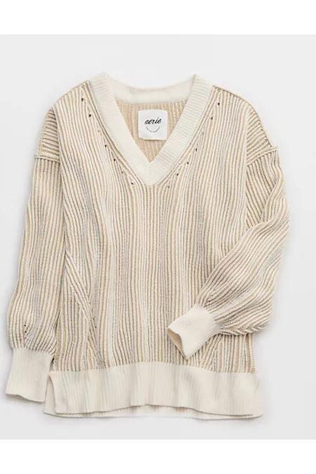 Aerie Beyond Chenille V-Neck Sweater Women's Product Image