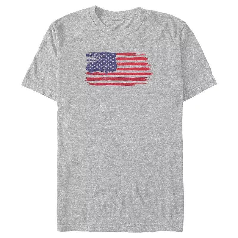 Big & Tall USA Flag Distressed Print Graphic Tee, Mens Product Image