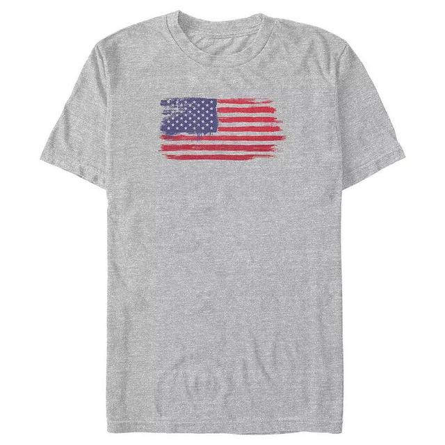 Big & Tall USA Flag Distressed Print Graphic Tee, Mens Product Image