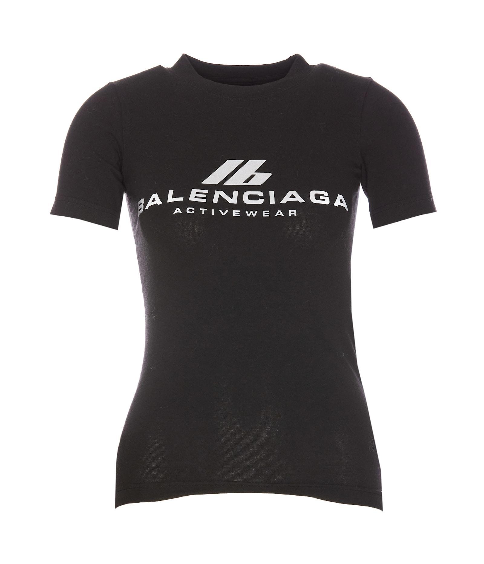 BALENCIAGA Reflective Logo T-shirt In Multicolor Product Image