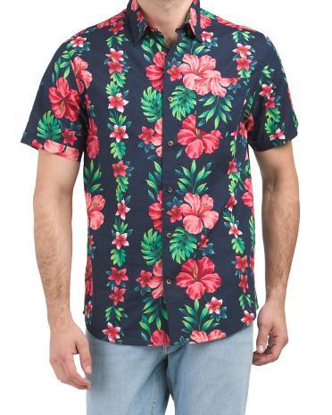 Floral Luau Hawaiian Shirt For Men Product Image