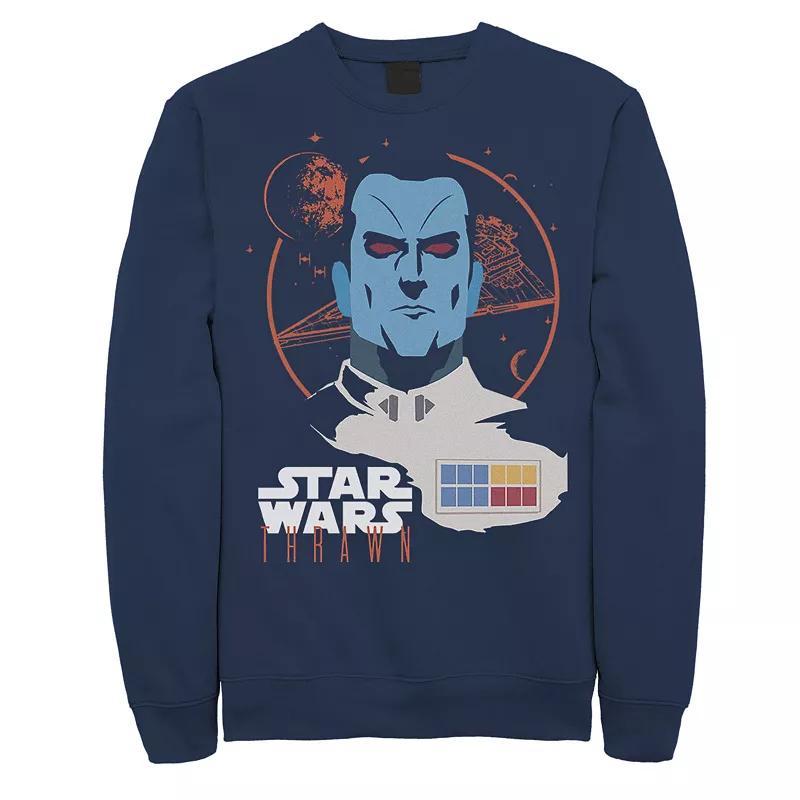 Mens Star Wars Admiral Thrawn Head Shot Sweatshirt Blue Product Image