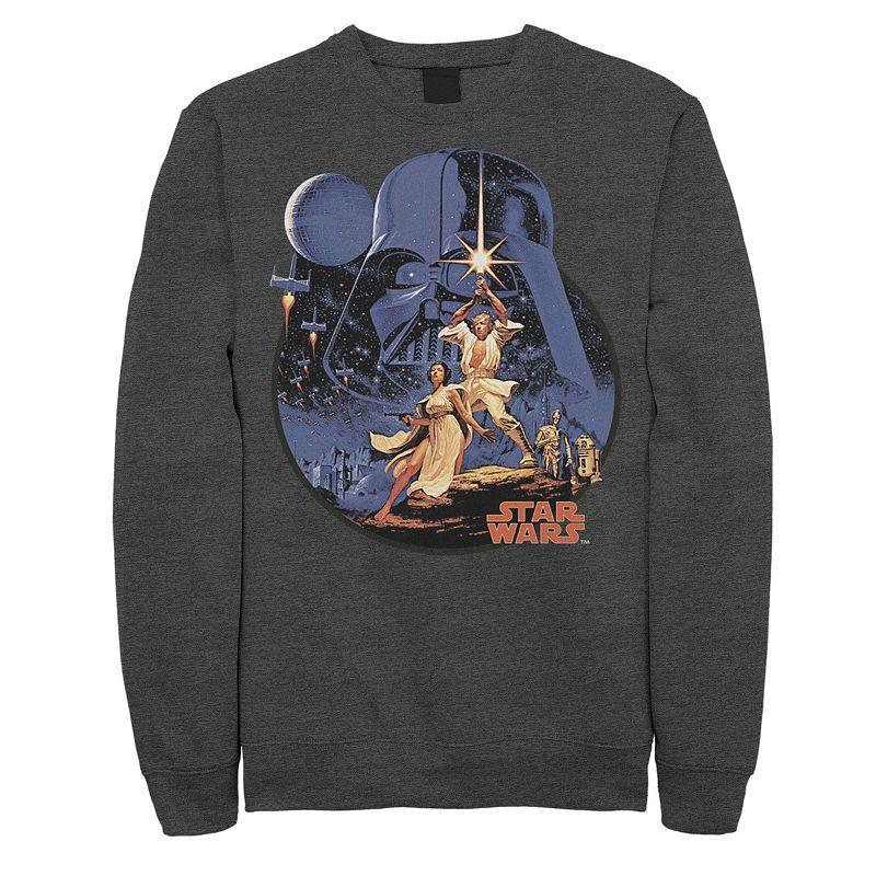 Mens Star Wars Group Shot Classic Sweatshirt Grey Heather Product Image