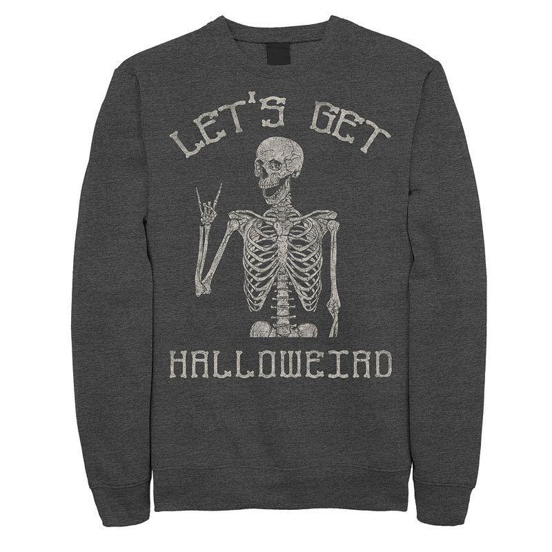 Mens Halloweird Humor Text Sweatshirt Grey Heather Product Image