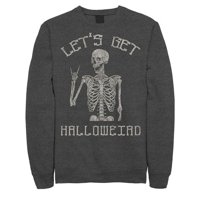 Mens Halloweird Humor Text Sweatshirt Dark Grey Product Image