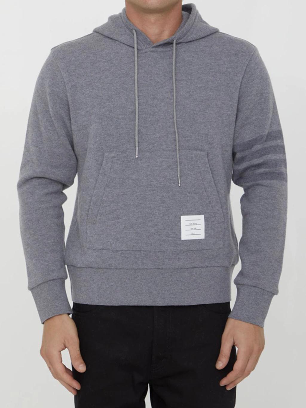 Grey Wool Hoodie Product Image