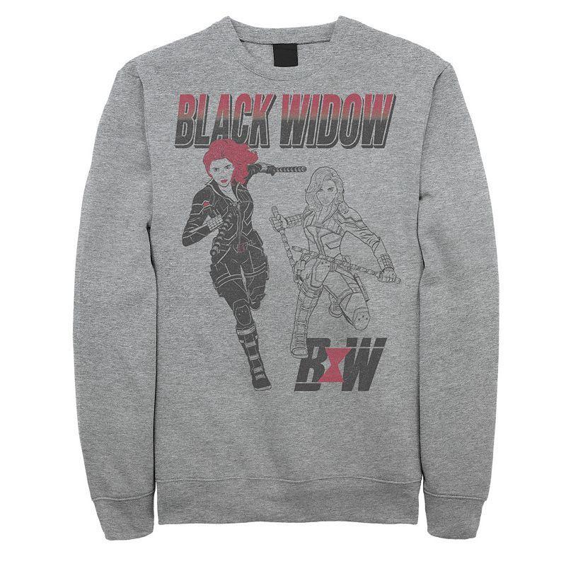 Mens Marvel Black Widow Sweatshirt Athletic Grey Product Image