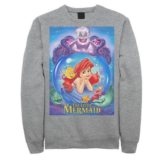 Disneys The Little Mermaid Ariel And Ursula Mens Poster Sweatshirt Athletic Grey Product Image