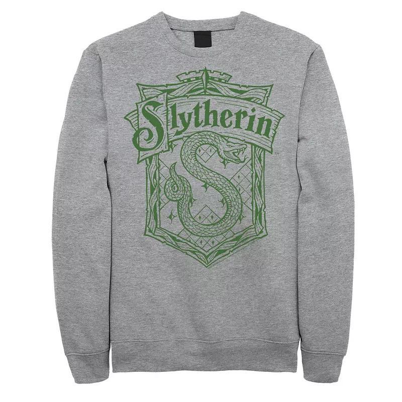 Big & Tall Harry Potter Slytherin Detailed Crest Graphic Fleece Pullover, Mens Athletic Grey Product Image