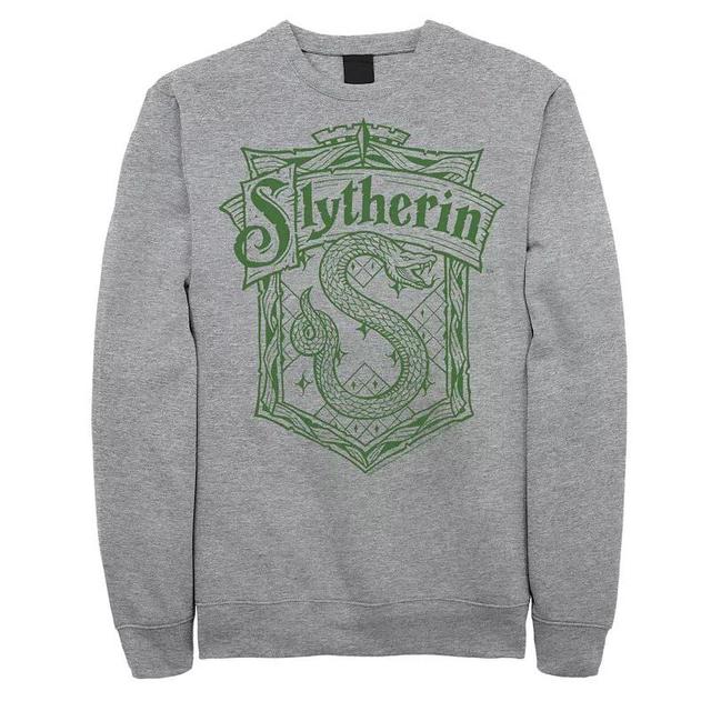 Big & Tall Harry Potter Slytherin Detailed Crest Graphic Fleece Pullover, Mens Athletic Grey Product Image