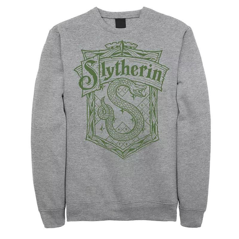 Mens Harry Potter Slytherin Detailed Crest Sweatshirt Athletic Grey Product Image