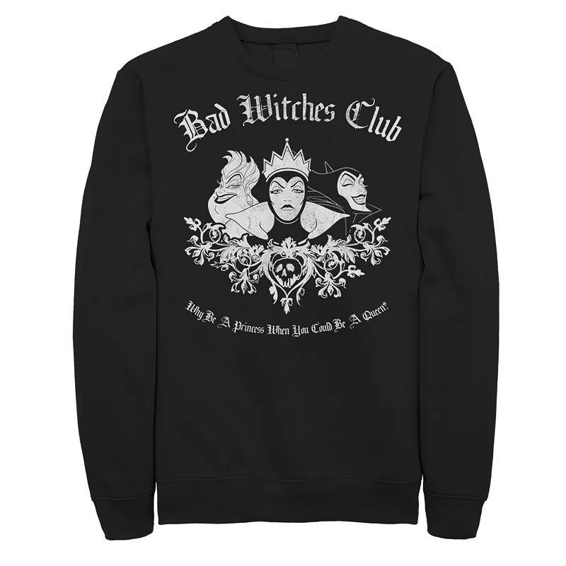 Disneys Villains Big & Tall Bad Witches Club Group Shot Fleece Graphic Pullover, Mens Product Image