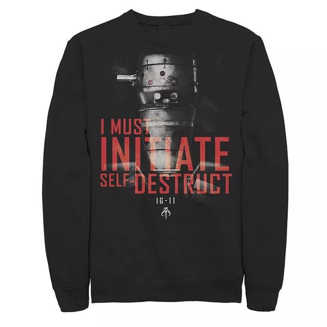 Mens Star Wars The Mandalorian IG-11 Self-Destruct Overlay Sweatshirt Product Image