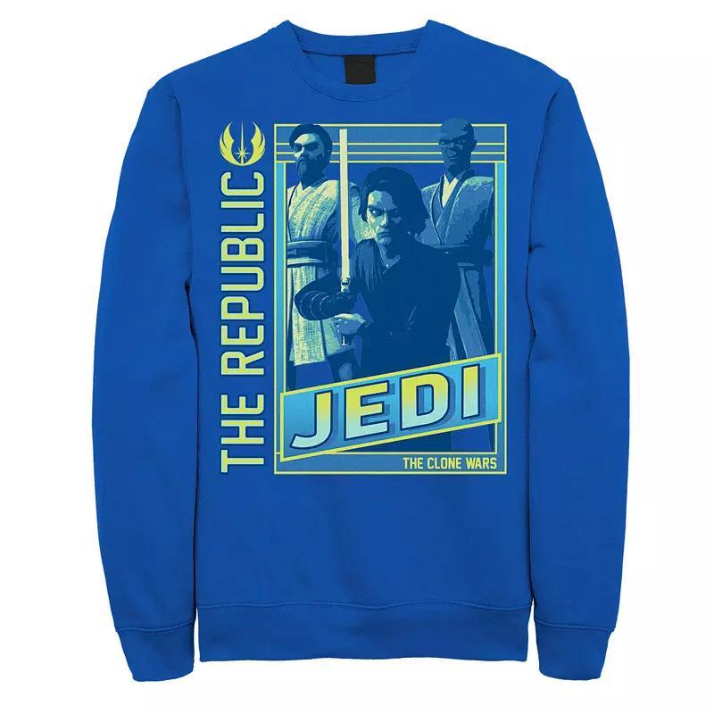 Mens Star Wars: The Clone Wars The Republic Jedi Poster Sweatshirt Product Image