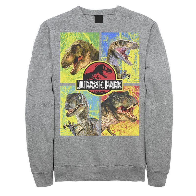 Mens Jurassic Park Four Different Dinosaur Faces Sweatshirt Product Image