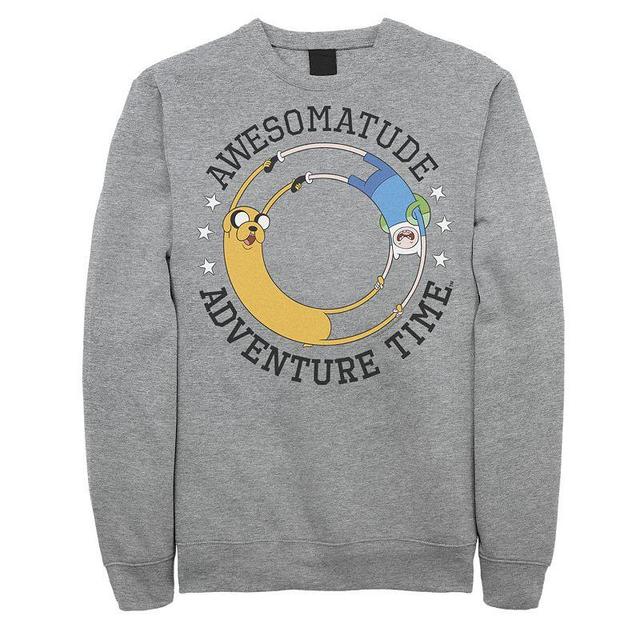 Mens Cartoon Network Adventure Time Jake The Dog Land Of Ooo Sweatshirt Athletic Grey Product Image