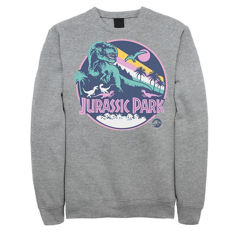 Mens Jurassic Park Retro Rex Scene Sweatshirt Athletic Grey Product Image