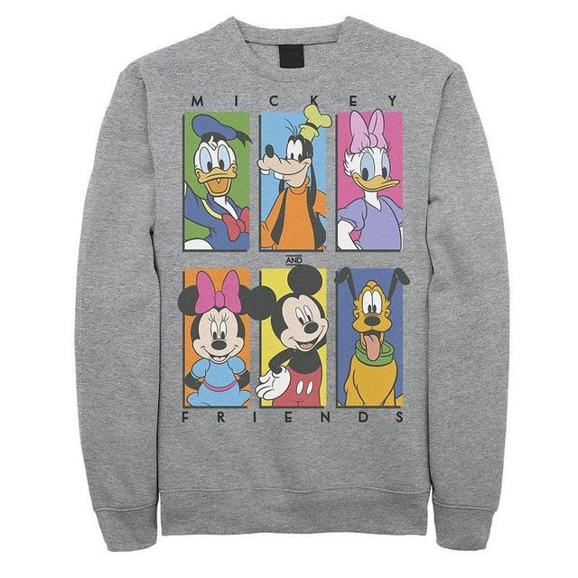 Disneys Mickey & Friends Mens Character Sweatshirt Athletic Grey Product Image