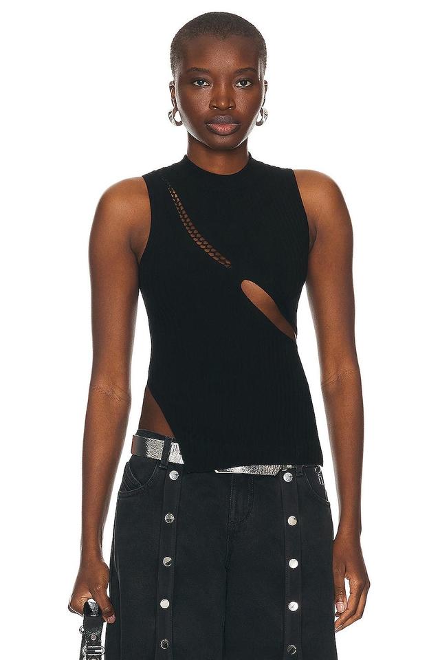 THE ATTICO Sleeveless Top Black. (also in 36, 38, 40, 42). Product Image