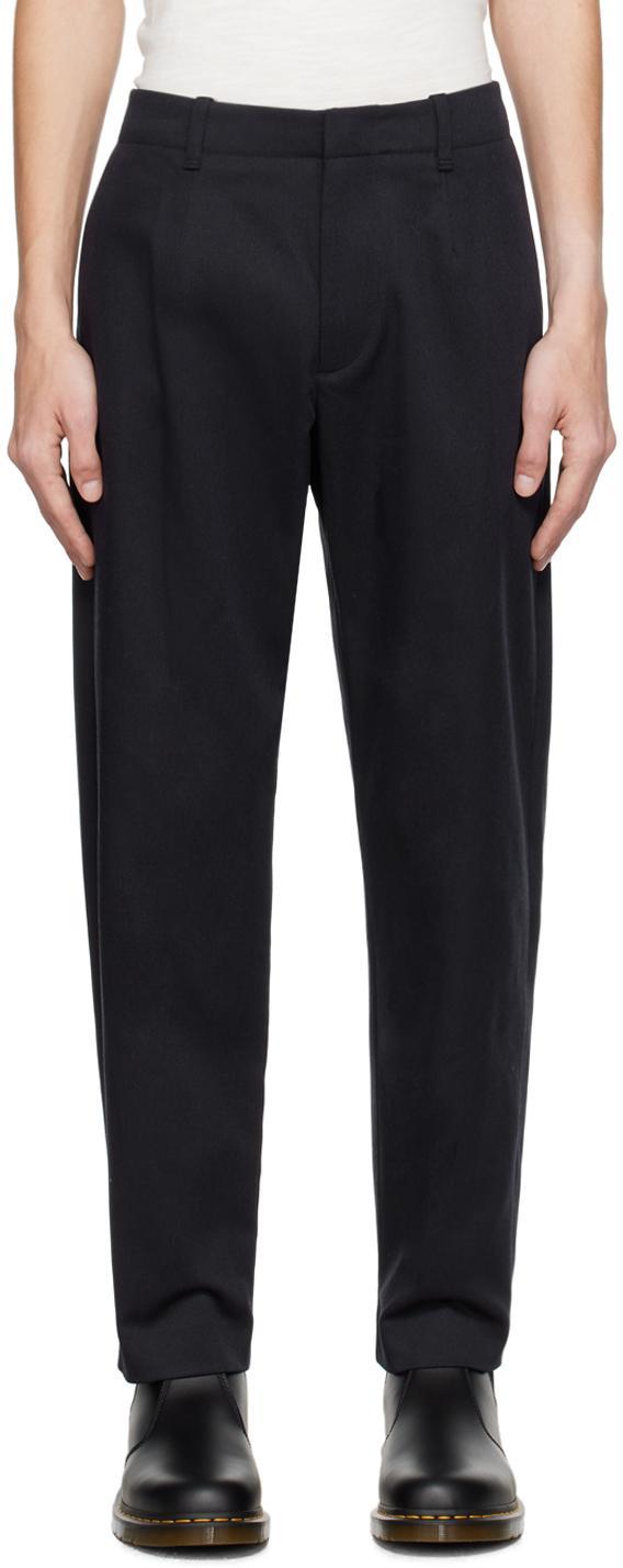 Navy Shift Trousers In Parisian Product Image